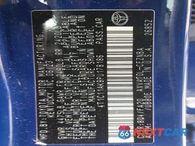 Zdjęcie 13 z 13 samochodu: 2023 TOYOTA CAMRY LE VIN:4T1C11AK8PU178186 - miniatura