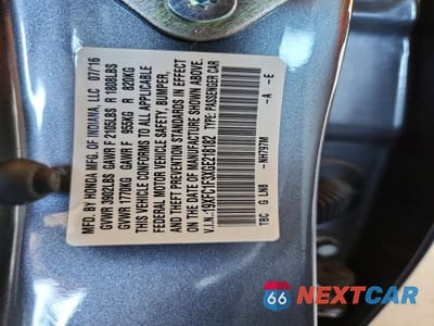 Zdjęcie 12 z 12 samochodu: 2016 HONDA CIVIC EX VIN:19XFC1F3XGE218182 - miniatura