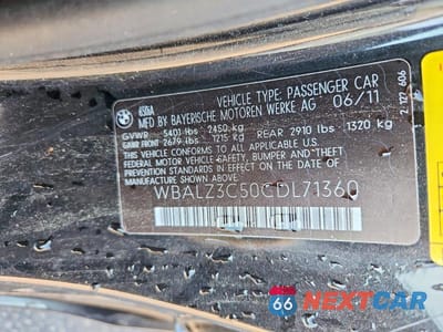 Zdjęcie 12 z 12 samochodu: 2012 BMW 650 I VIN:WBALZ3C50CDL71360 - miniatura