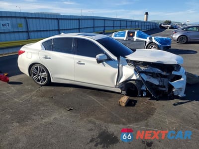 Czwarte zdjęcie samochodu z boku: 2014 INFINITI Q50 SPORT VIN:JN1BV7AP5EM692757 - miniatura