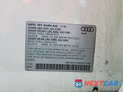 Zdjęcie 13 z 13 samochodu: 2016 AUDI Q3 PREMIUM PLUS VIN:WA1BFCFS3GR011026 - miniatura