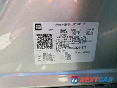 Zdjęcie 14 z 14 samochodu: 2025 GMC ACADIA ELEVATION VIN:1GKENKRS4SJ204275 - miniatura