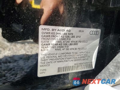 Zdjęcie 13 z 13 samochodu: 2024 AUDI Q5 PREMIUM 40 VIN:WA1ABAFY0R2111807 - miniatura