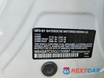 Zdjęcie 12 z 12 samochodu: 2016 BMW 528 XI VIN:WBA5A7C55GG150087 - miniatura