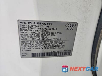 Zdjęcie 13 z 13 samochodu: 2010 AUDI Q7 PRESTIGE VIN:WA1WMAFE3AD007438 - miniatura