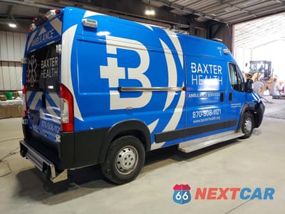 Trzecie zdjęcie samochodu z tyłu: 2022 RAM PROMASTER - AMBULANCE VIN:3C6LRVDG7NE113697 - miniatura