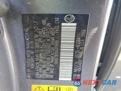 Zdjęcie 13 z 13 samochodu: 2019 LEXUS ES 350 F SPORT VIN:58ABZ1B10KU019898 - miniatura