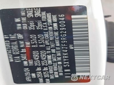 Zdjęcie 14 z 14 samochodu: 2024 KIA SORENTO SX VIN:5XYRK4JF9RG290046 - miniatura