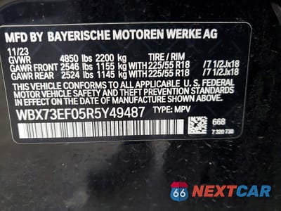 Zdjęcie 13 z 13 samochodu: 2024 BMW X1 XDRIVE28I VIN:WBX73EF05R5Y49487 - miniatura