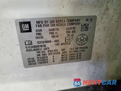 Zdjęcie 13 z 13 samochodu: 2019 BUICK ENCORE PREFERRED VIN:KL4CJASB6KB706700 - miniatura