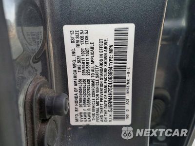Zdjęcie 13 z 13 samochodu: 2013 HONDA CR-V EXL VIN:5J6RM4H75DL063694 - miniatura