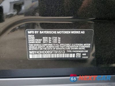 Zdjęcie 12 z 12 samochodu: 2025 BMW I4 XDRIVE 40 VIN:WBY43HD08SFT91513 - miniatura