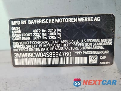 Zdjęcie 12 z 12 samochodu: 2025 BMW 330XI VIN:3MW89CW04S8E94760 - miniatura