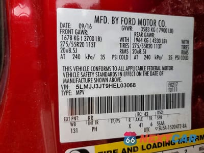 Zdjęcie 13 z 13 samochodu: 2017 LINCOLN NAVIGATOR L SELECT VIN:5LMJJ3JT9HEL03068 - miniatura