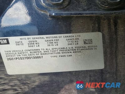 Zdjęcie 12 z 12 samochodu: 2013 CADILLAC XTS LUXURY COLLECTION VIN:2G61P5S37D9139867 - miniatura