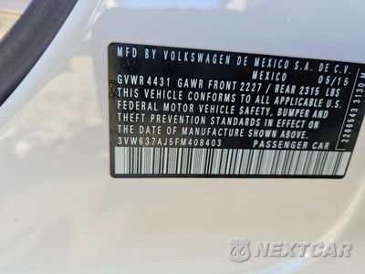 Zdjęcie 12 z 12 samochodu: 2015 VOLKSWAGEN JETTA HYBRID VIN:3VW637AJ5FM408403 - miniatura