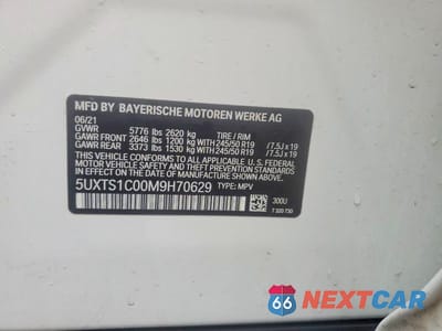 Zdjęcie 13 z 13 samochodu: 2021 BMW X3 XDRIVE30E VIN:5UXTS1C00M9H70629 - miniatura