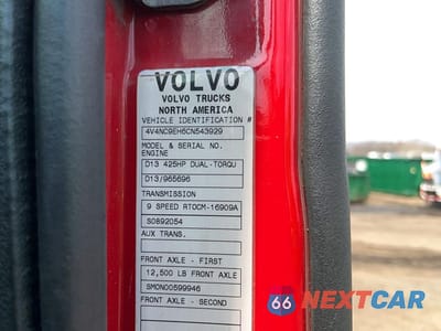 Zdjęcie 10 z 10 samochodu: 2012 VOLVO VN VNL VIN:4V4NC9EH6CN543929 - miniatura