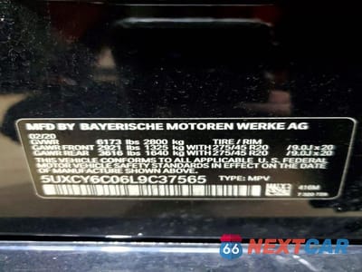 Zdjęcie 13 z 13 samochodu: 2020 BMW X6 XDRIVE40I VIN:5UXCY6C06L9C37565 - miniatura