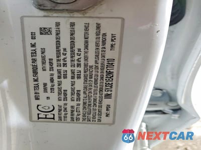 Zdjęcie 12 z 12 samochodu: 2022 TESLA MODEL 3 VIN:5YJ3E1EA2NF170410 - miniatura