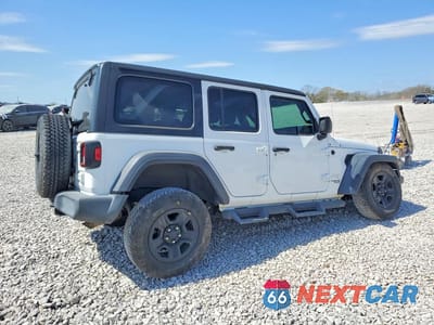 Trzecie zdjęcie samochodu z tyłu: 2018 JEEP WRANGLER UNLIMITED SPORT VIN:1C4HJXDN4JW227785 - miniatura