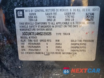 Zdjęcie 13 z 13 samochodu: 2017 CHEV SILVERADO VIN:3GCUKTEJ4HG339026 - miniatura