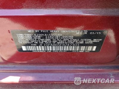 Zdjęcie 12 z 12 samochodu: 2015 SUBARU IMPREZA VIN:JF1GPAA65F8242303 - miniatura
