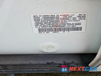 Zdjęcie 13 z 13 samochodu: 2013 HONDA PILOT LX VIN:5FNYF4H23DB055693 - miniatura