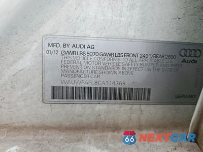 Zdjęcie 12 z 12 samochodu: 2012 AUDI A4 PREMIUM PLUS VIN:WAUWFAFL8CA114369 - miniatura