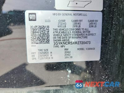 Zdjęcie 14 z 14 samochodu: 2024 CADILLAC XT5 PREMIUM LUXURY VIN:1GYKNCRSXRZ720473 - miniatura