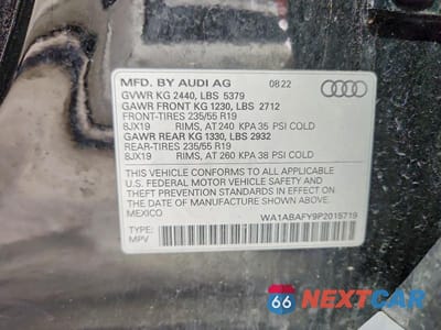Zdjęcie 14 z 14 samochodu: 2023 AUDI Q5 PREMIUM 40 VIN:WA1ABAFY9P2015719 - miniatura