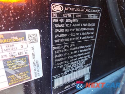 Zdjęcie 14 z 14 samochodu: 2019 LAND ROVER RANGE ROVER SPORT SUPERCHARGED DYNAMIC VIN:SALWR2RE7KA859957 - miniatura