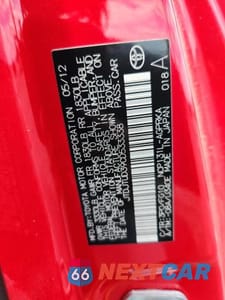 Zdjęcie 12 z 12 samochodu: 2012 TOYOTA YARIS 3-DOOR L VIN:JTDJTUD39CD533338 - miniatura