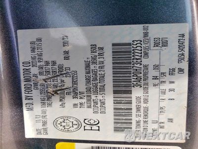 Zdjęcie 12 z 13 samochodu: 2014 FORD FUSION SE VIN:3FA6P0H73ER222553 - miniatura