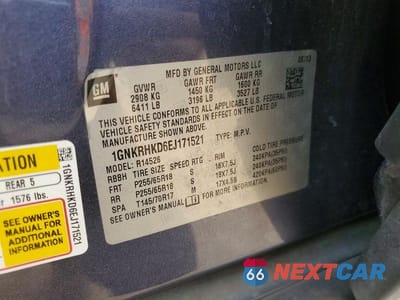 Zdjęcie 12 z 12 samochodu: 2014 CHEV TRAVERSE VIN:1GNKRHKD6EJ171521 - miniatura