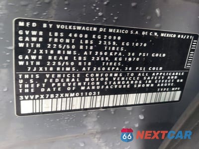 Zdjęcie 13 z 13 samochodu: 2022 VOLKSWAGEN TAOS SE IQ DRIVE VIN:3VVPX7B2XNM011031 - miniatura