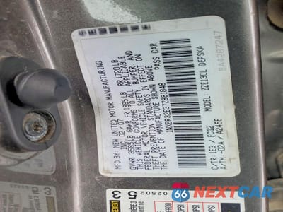 Zdjęcie 12 z 12 samochodu: 2007 TOYOTA COROLLA S VIN:1NXBR32E37Z881848 - miniatura
