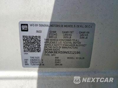 Zdjęcie 13 z 14 samochodu: 2022 CHEVROLET BLAZER RS VIN:3GNKBERS9NS212195 - miniatura