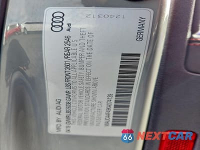 Zdjęcie 12 z 12 samochodu: 2019 AUDI S4 PRESTIGE VIN:WAUC4AF49KA074139 - miniatura