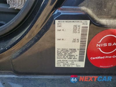 Zdjęcie 12 z 12 samochodu: 2019 NISSAN ALTIMA 2.5 SV VIN:1N4BL4DV1KC110365 - miniatura