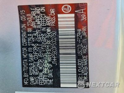 Zdjęcie 12 z 12 samochodu: 2015 LEXUS RC F BASE VIN:JTHHP5BC0F5002750 - miniatura