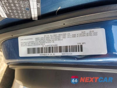 Zdjęcie 12 z 12 samochodu: 2009 SUBARU OUTBACK 2.5I VIN:4S4BP61C397343868 - miniatura