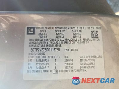 Zdjęcie 12 z 12 samochodu: 2013 GMC SIERRA K1500 SLE VIN:3GTP2VE73DG115785 - miniatura