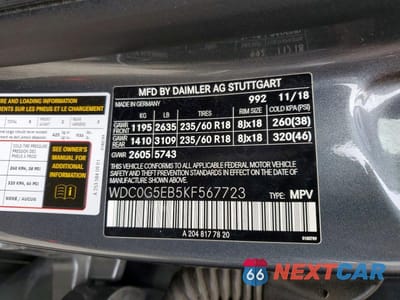 Zdjęcie 13 z 13 samochodu: 2019 MERCEDES-BENZ GLC 350E VIN:WDC0G5EB5KF567723 - miniatura