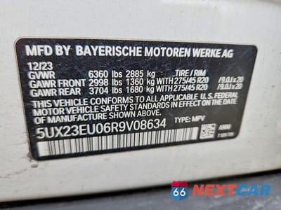Zdjęcie 13 z 13 samochodu: 2024 BMW X5 XDRIVE40I VIN:5UX23EU06R9V08634 - miniatura