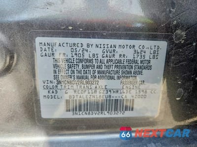 Zdjęcie 12 z 12 samochodu: 2024 NISSAN VERSA S VIN:3N1CN8DV2RL903272 - miniatura