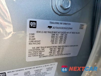 Zdjęcie 12 z 12 samochodu: 2025 GMC SIERRA K1500 ELEVATION VIN:3GTUUCE81SG212944 - miniatura