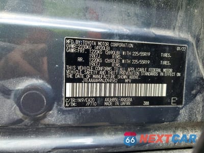 Zdjęcie 13 z 13 samochodu: 2022 TOYOTA VENZA LIMITED VIN:JTEAAAAH9NJ094582 - miniatura