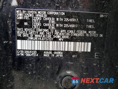 Zdjęcie 13 z 14 samochodu: 2018 TOYOTA RAV4 HYBRID XLE VIN:JTMRJREV4JD157327 - miniatura