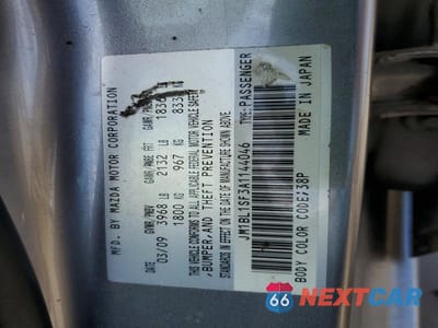 Zdjęcie 12 z 12 samochodu: 2010 MAZDA 3 I VIN:JM1BL1SF3A1144046 - miniatura